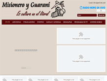 Tablet Screenshot of misioneroyguarani.com